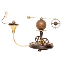 Une orrerie paradoxale démontrant le système terre-lune. Italie vers 1860.