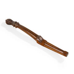Parcel-Gilt Walnut Tiller, Possibly from an Officer’s Rowing Gig