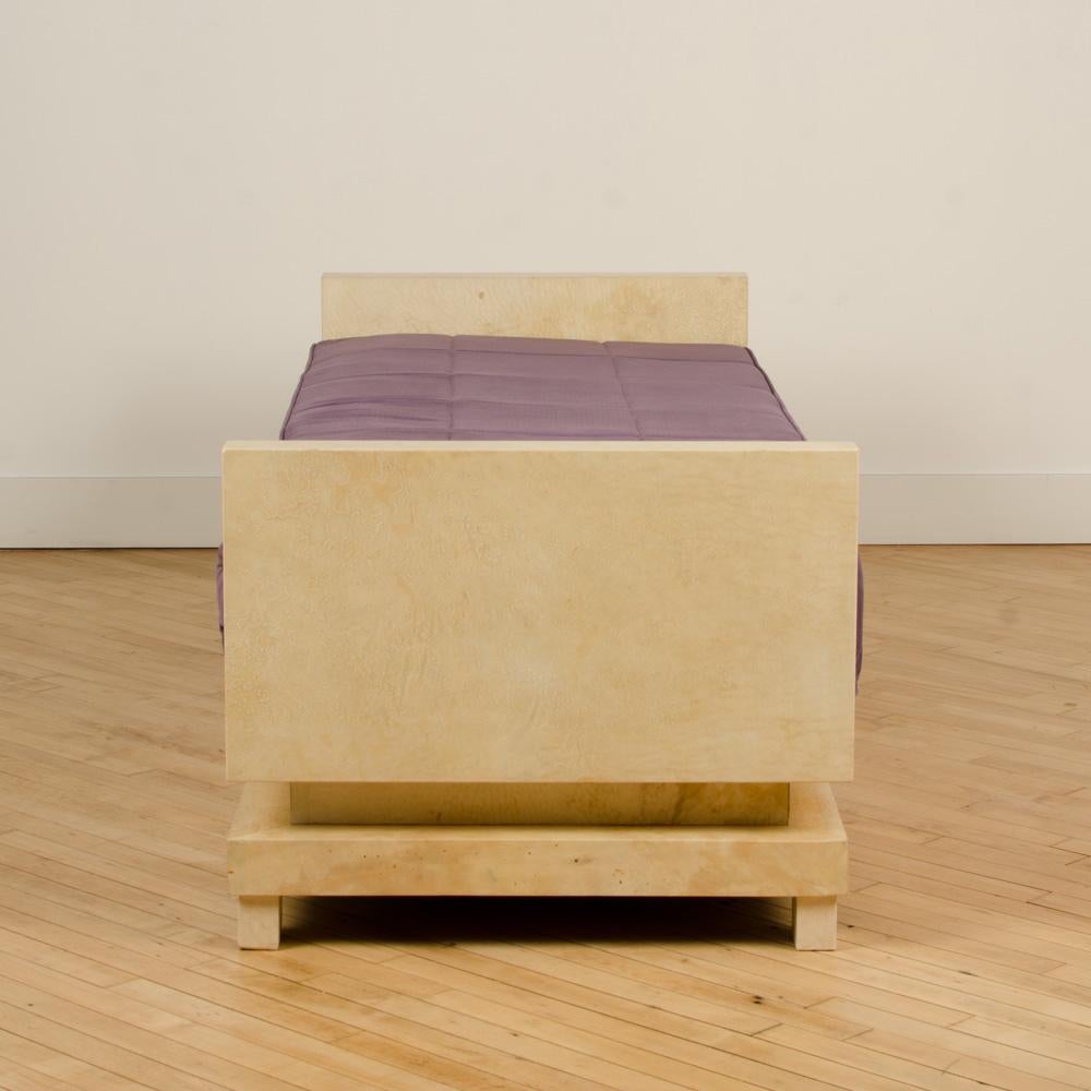 Parchment Paper Parchment Covered Daybed in the Manner of Jean-Michel Frank, Contemporary