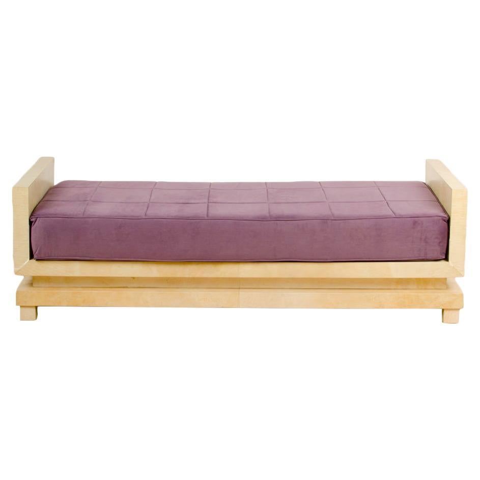 Parchment Covered Daybed in the Manner of Jean-Michel Frank, Contemporary