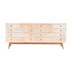 Parchment Covered Dresser in the Manner of Samuel Marx, Circa 1960