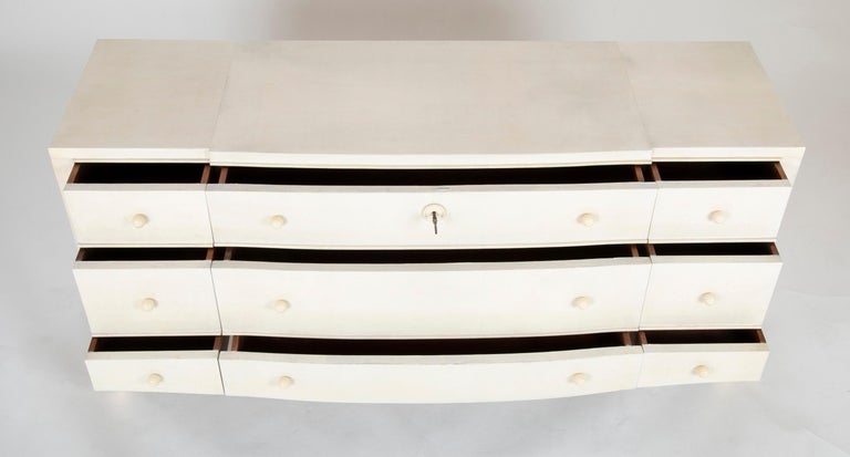 Mid-20th Century Parchment & Lacquer Commode Designed by Andre Arbus, circa 1935 For Sale