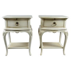 Pare of Willis & Gambier Ivory Single Drawer Bedside Nightstands Tables