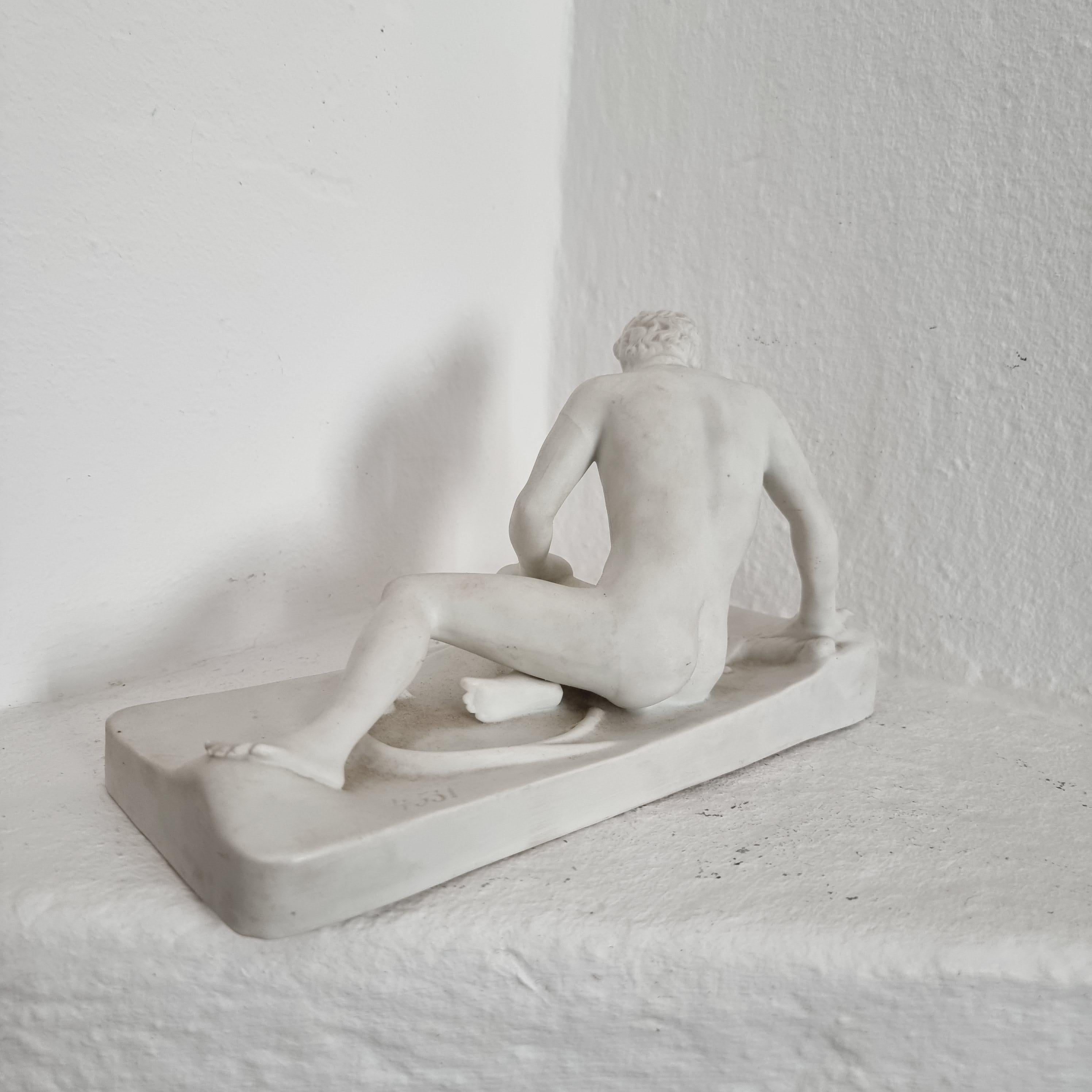 Parian Figurine, 'the Dying Gaul', Mid-20th Century  In Good Condition In Stockholm, SE