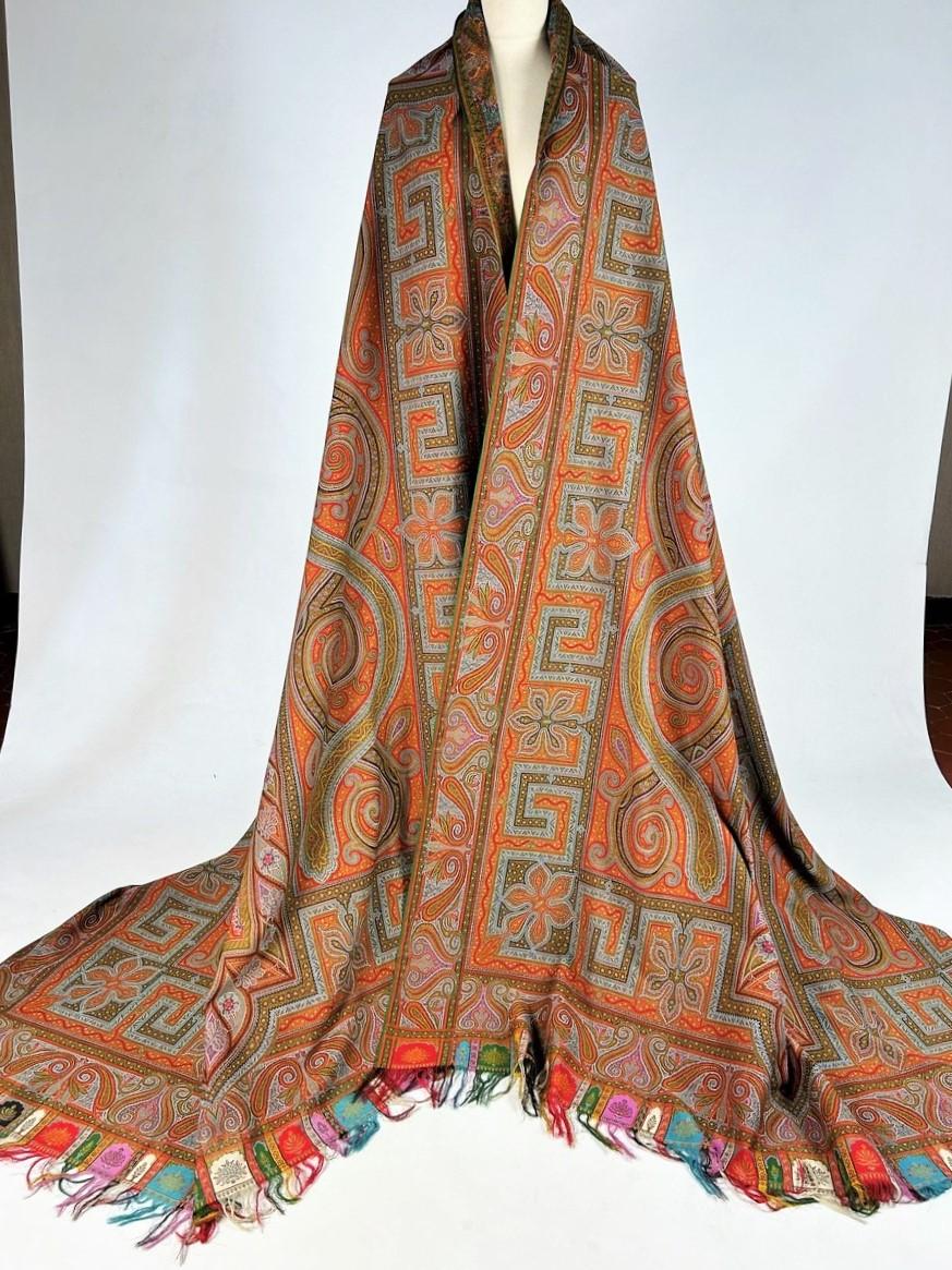 A Parisian cashmere Paisley shawl signed Emile-Frédéric Hébert Circa 1865/1870 9