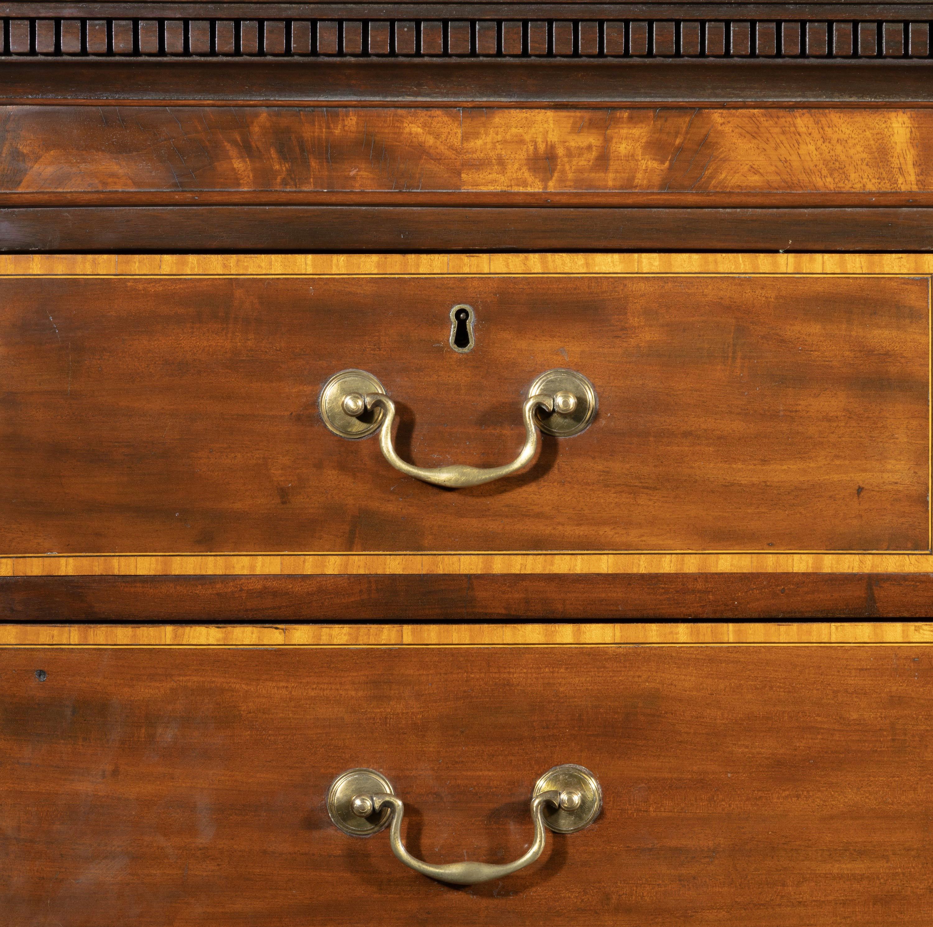 English Particularly Fine George III Period Chest on Chest