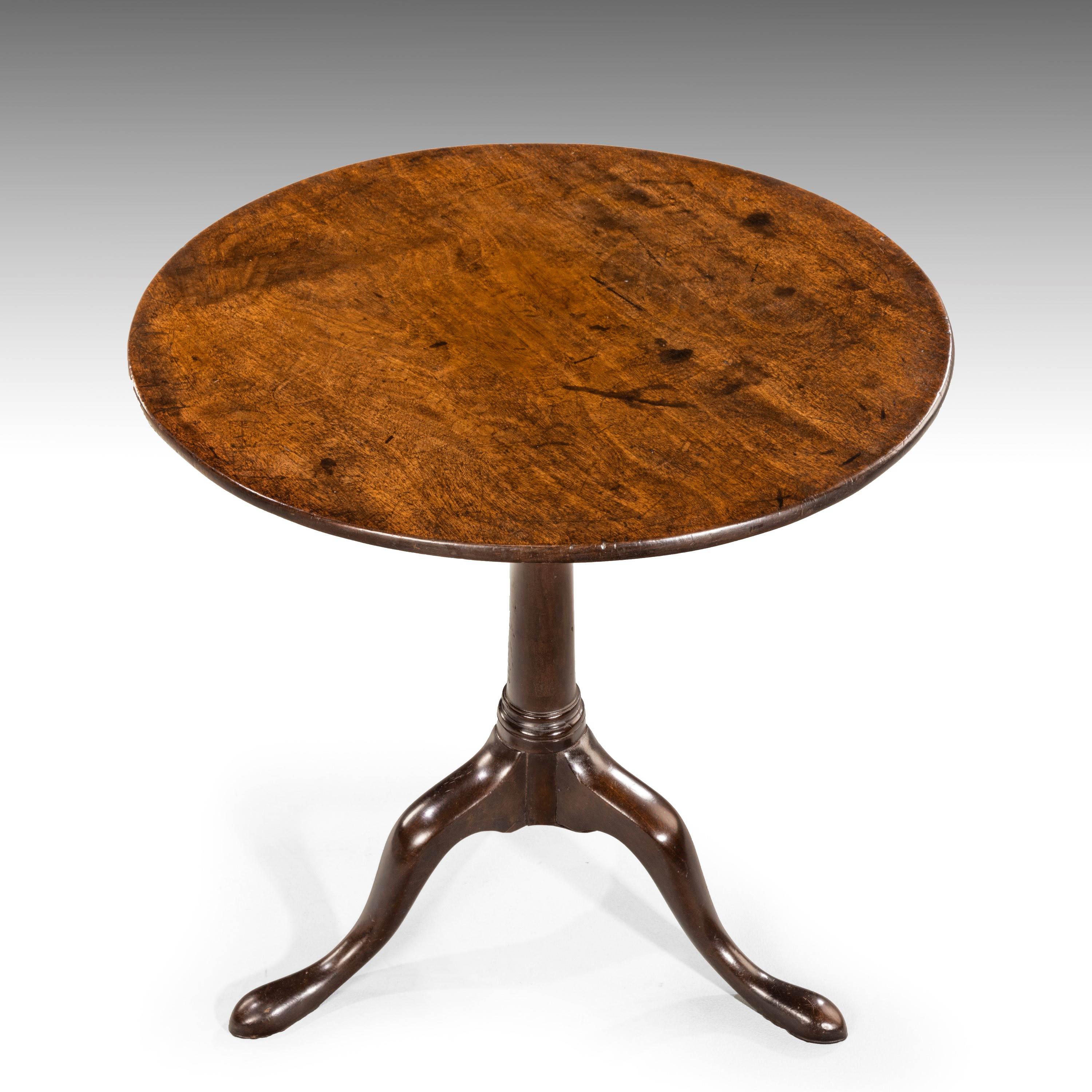 English Particularly Good George III Period Mahogany Tilt Table
