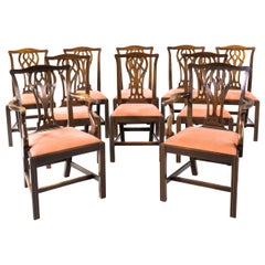 Antique Particularly Good Set of 10 Early 20th Century Chippendale Style Chairs