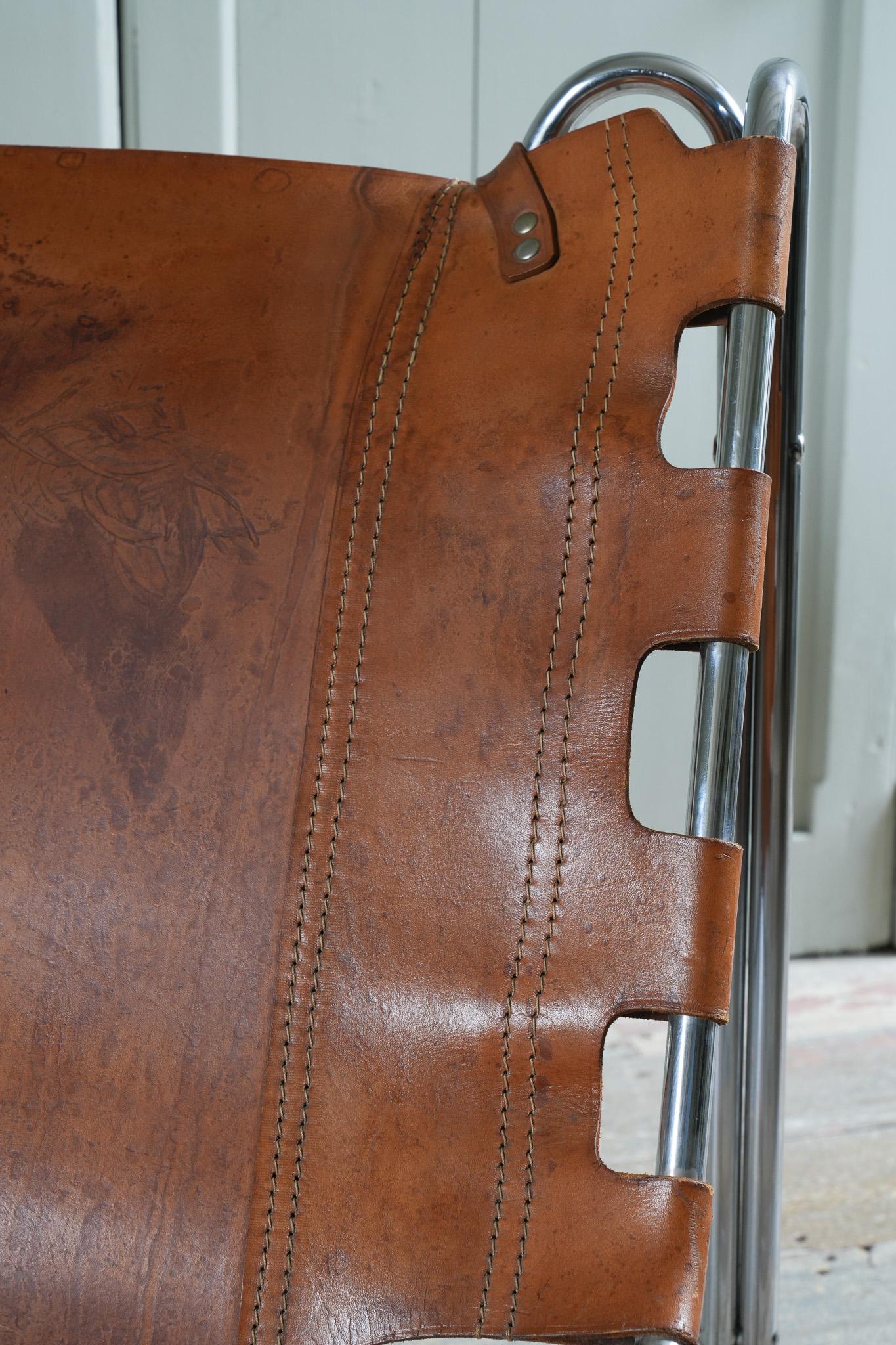 Leather A Pascal Mourgue “Fabio” Lounge Chair