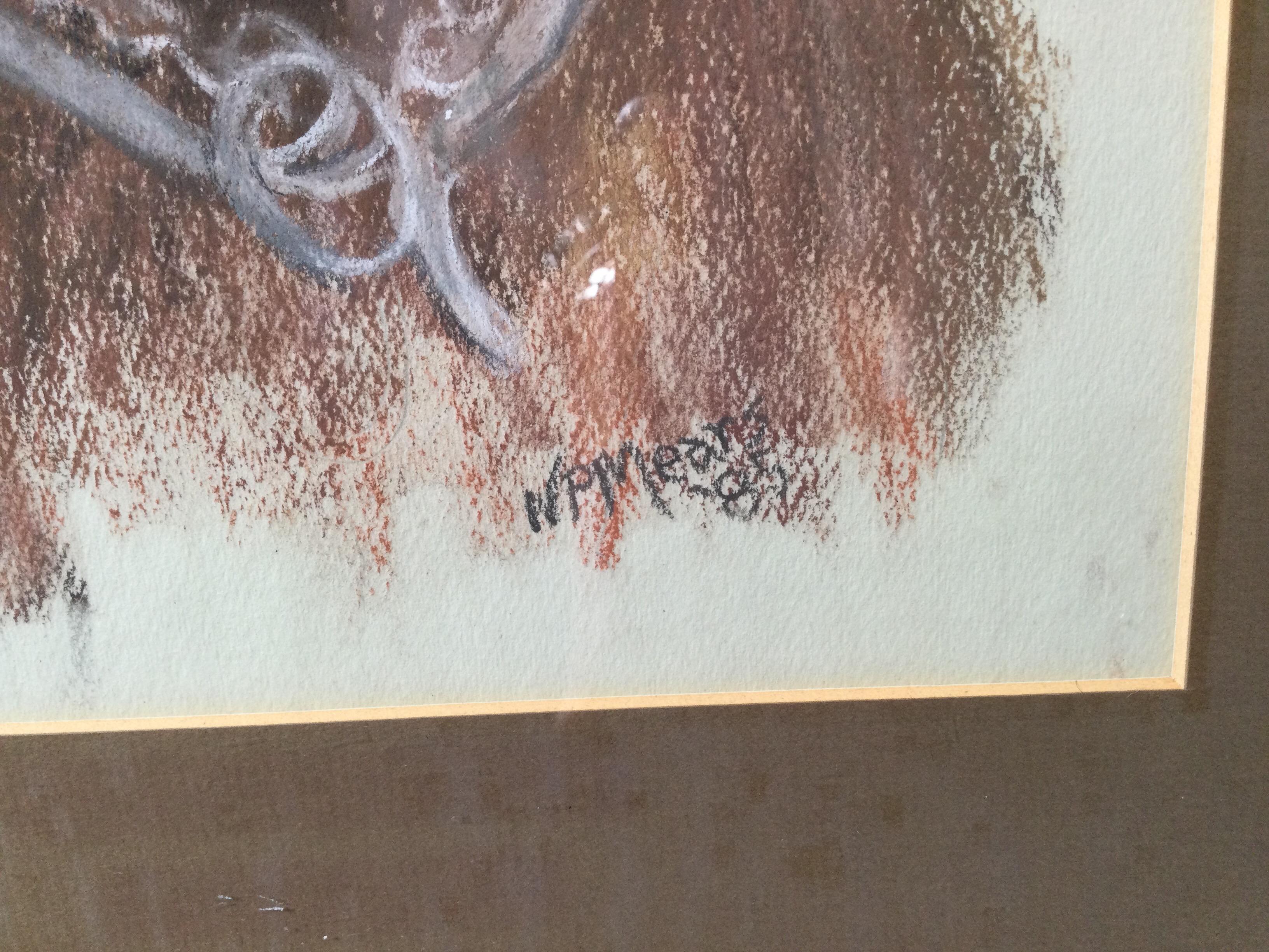 Pastell auf Papier eines Schokoladenlabors. (Ende des 20. Jahrhunderts) im Angebot