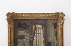 Peinture au pastel d'un intérieur français du XIXe siècle