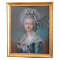 A pastel portrait of a lady - 18th century