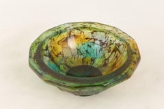 Pate de Verre Multicolored Glass Bowl by Fancois-Emile Decorchemont