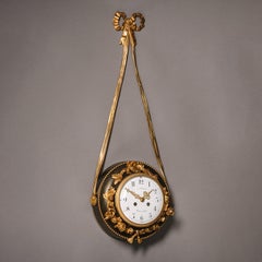 Patinated Gilt-Bronze Wall Clock by E. Artult, French, Circa 1890