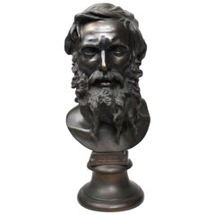 A Patinated Bronze Bust of "Il Filosofo" The Philosopher, After Vincenzo  Gemito