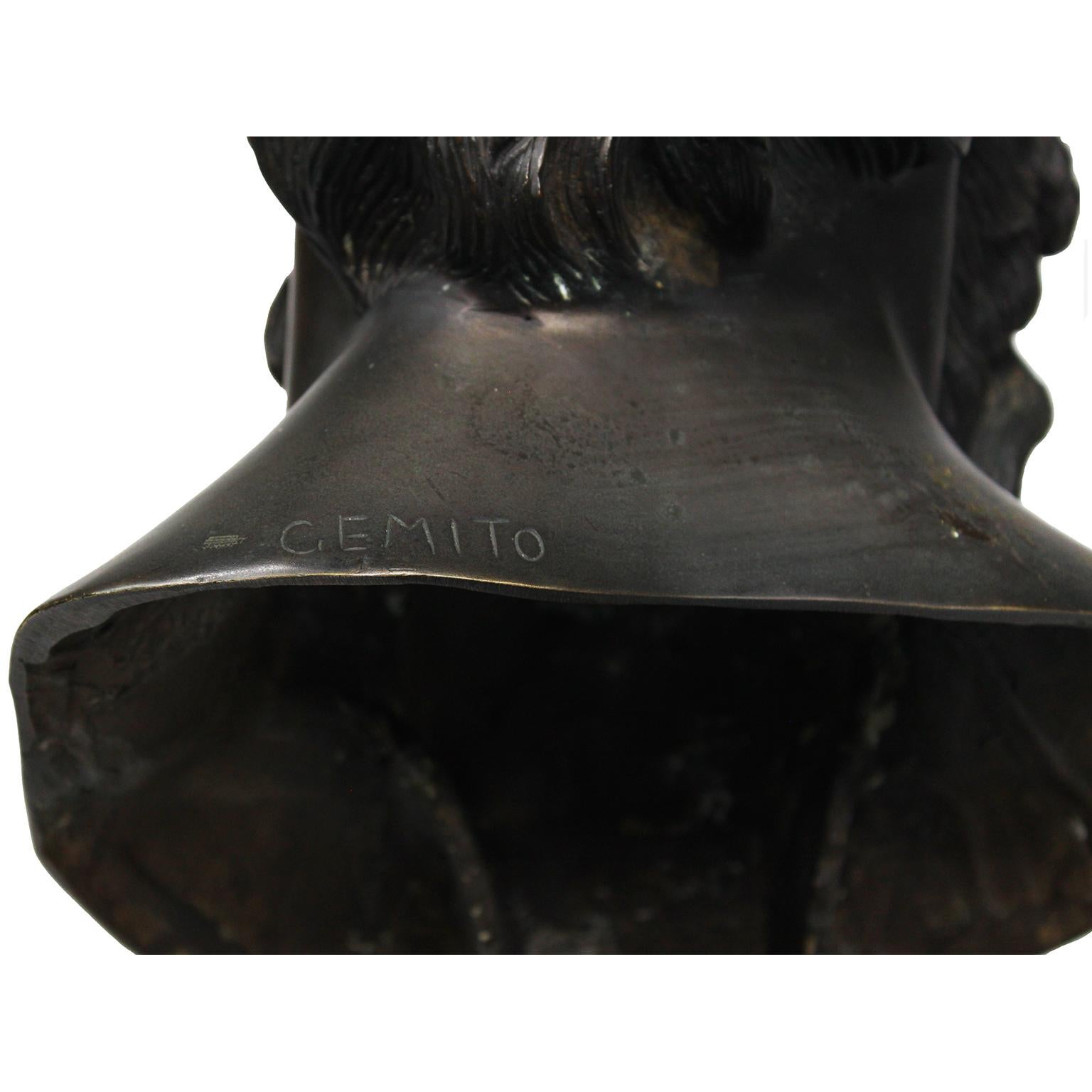 A Patinated Bronze Bust of 