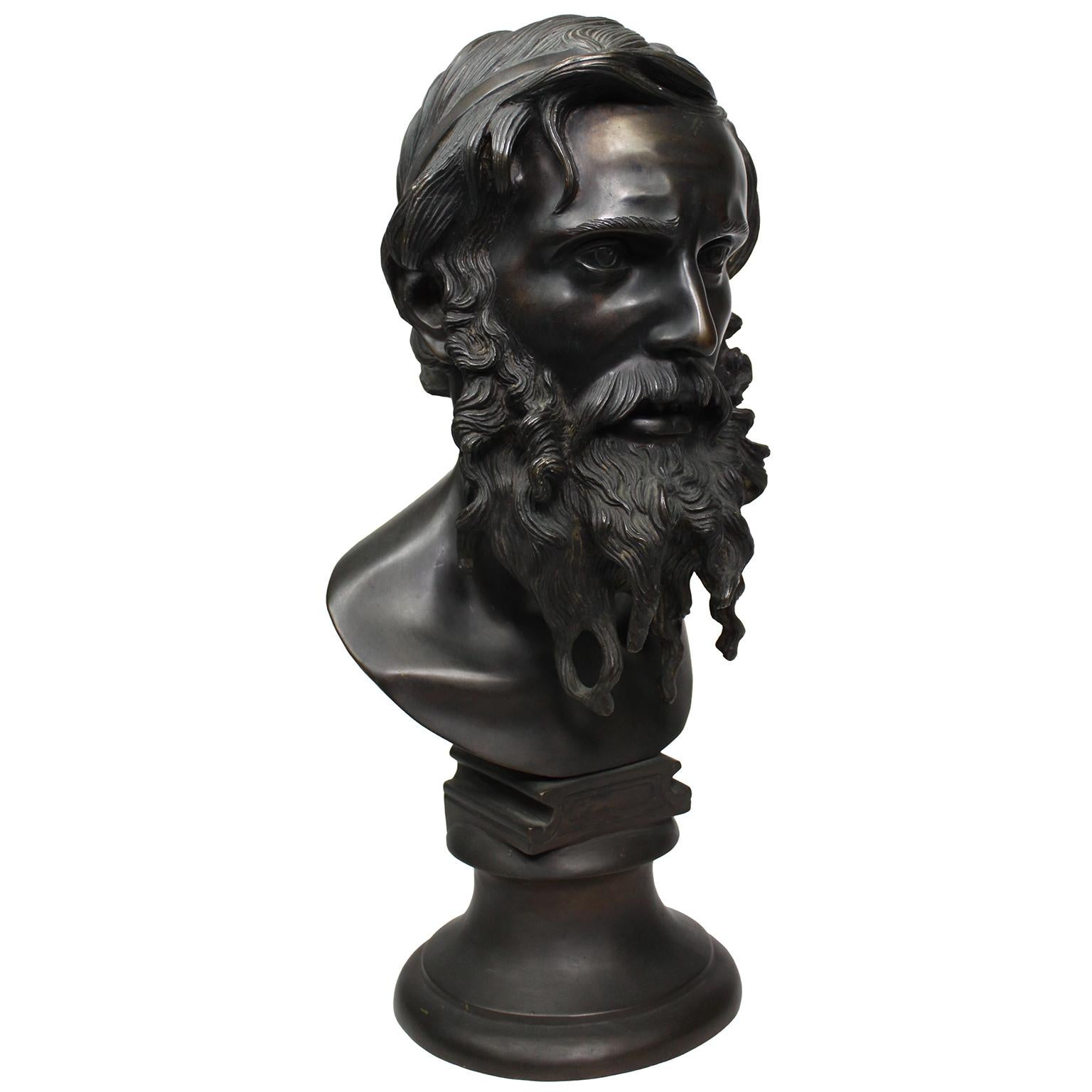 A Patinated Bronze Bust of 