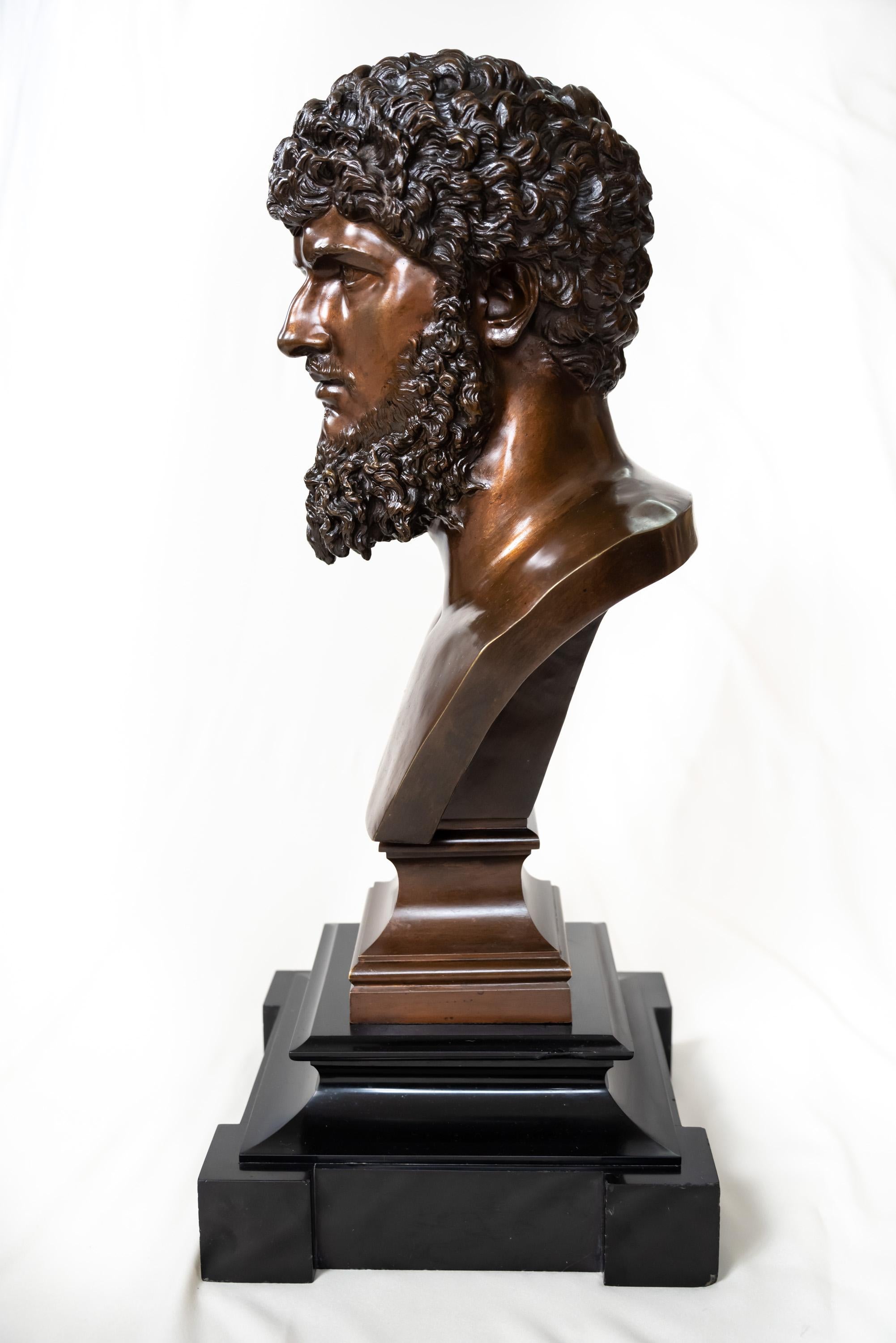 Lucius Verus was Co-Emperor with Marcus Aurelius during the first nine years of Marcus’ reign. A handsome guy, his image became popular during and after his imperial days. This bust is a late-nineteenth-century reproduction of the marble Roman