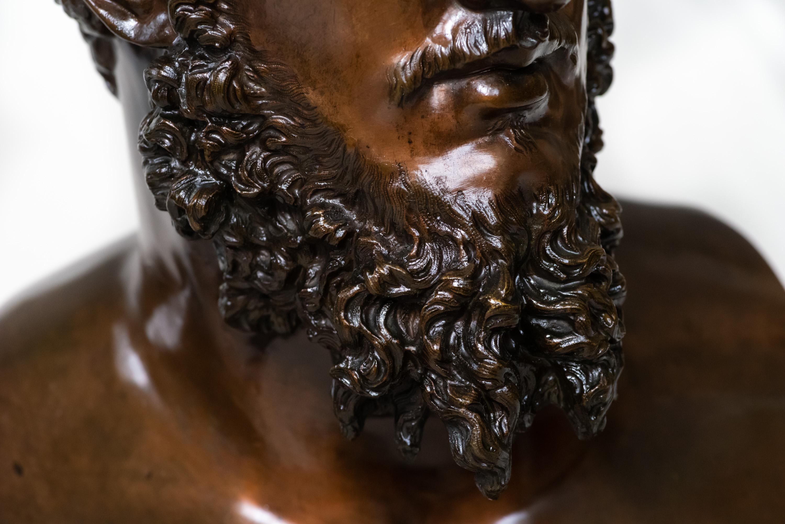A Patinated Bronze Bust of Lucius Verus For Sale 1