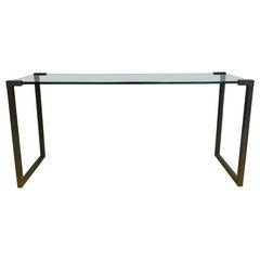 Tavolo da console in bronzo patinato di Peter Ghyczy
