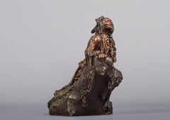 Figure en bronze patiné d'un équipage amérindien par Carl Kauba, vers 1910