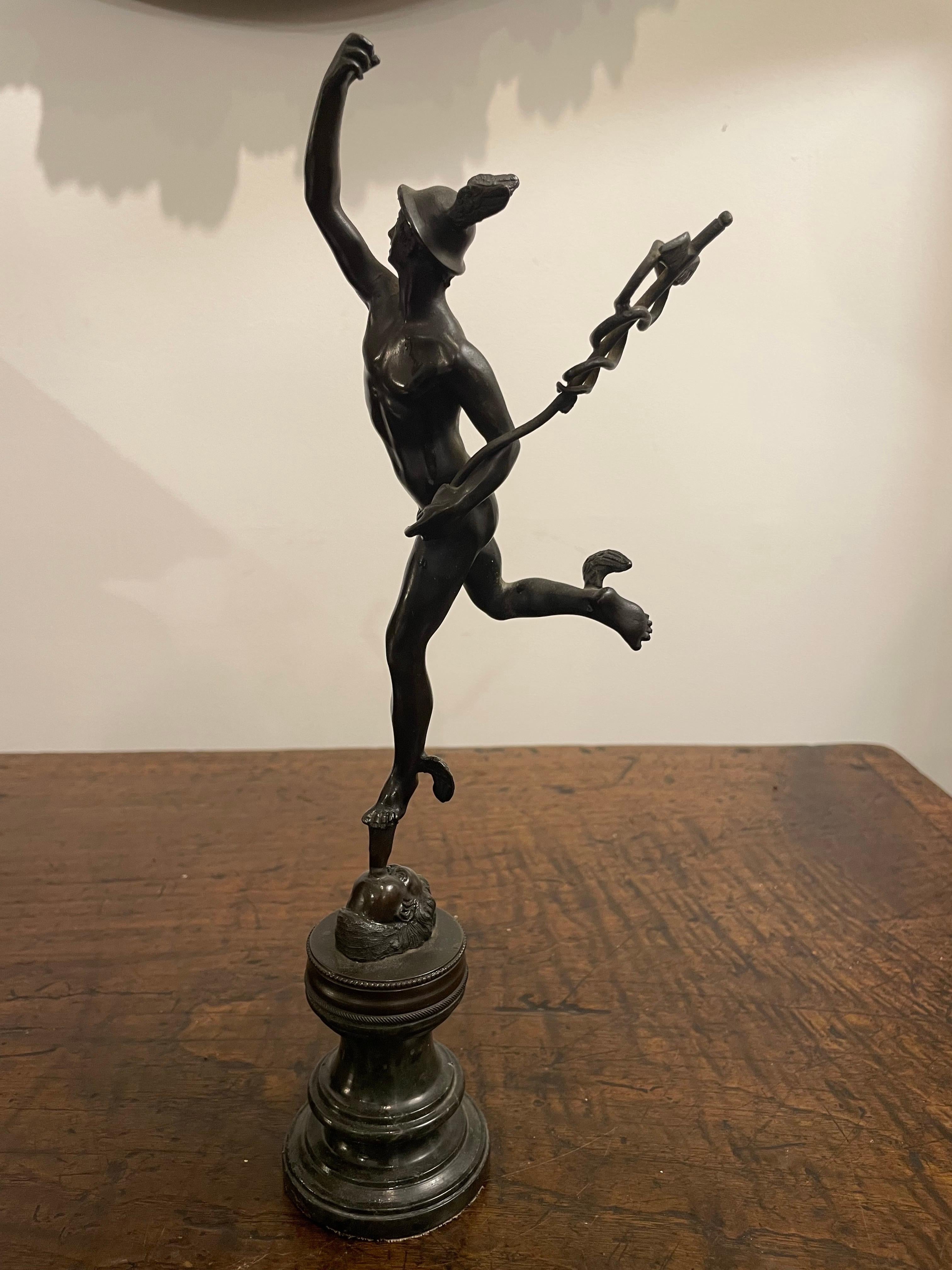 Italian A Patinated Bronze Figure of Mercury, Late 19th Century For Sale