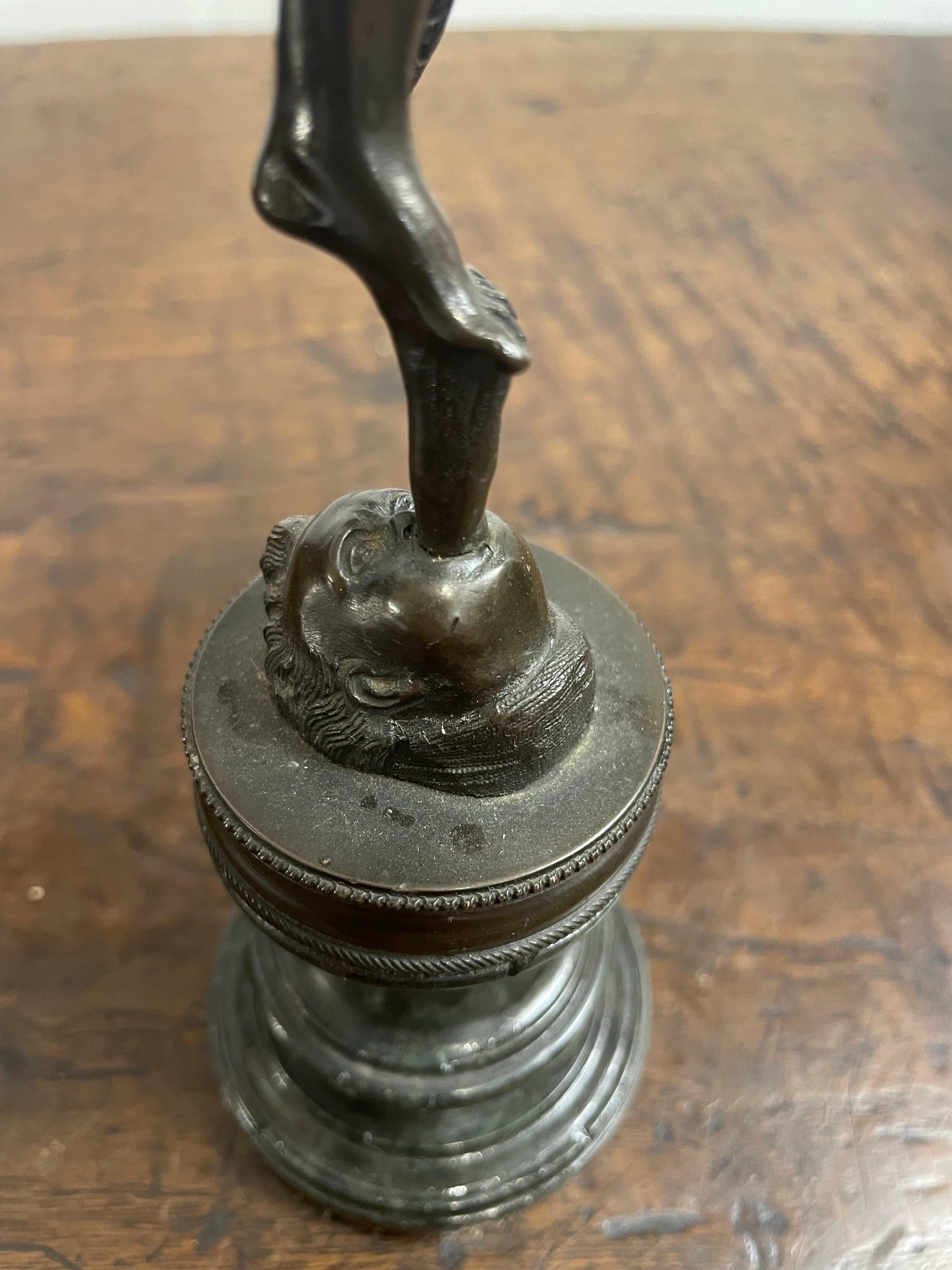 A Patinated Bronze Figure of Mercury, Late 19th Century For Sale 1
