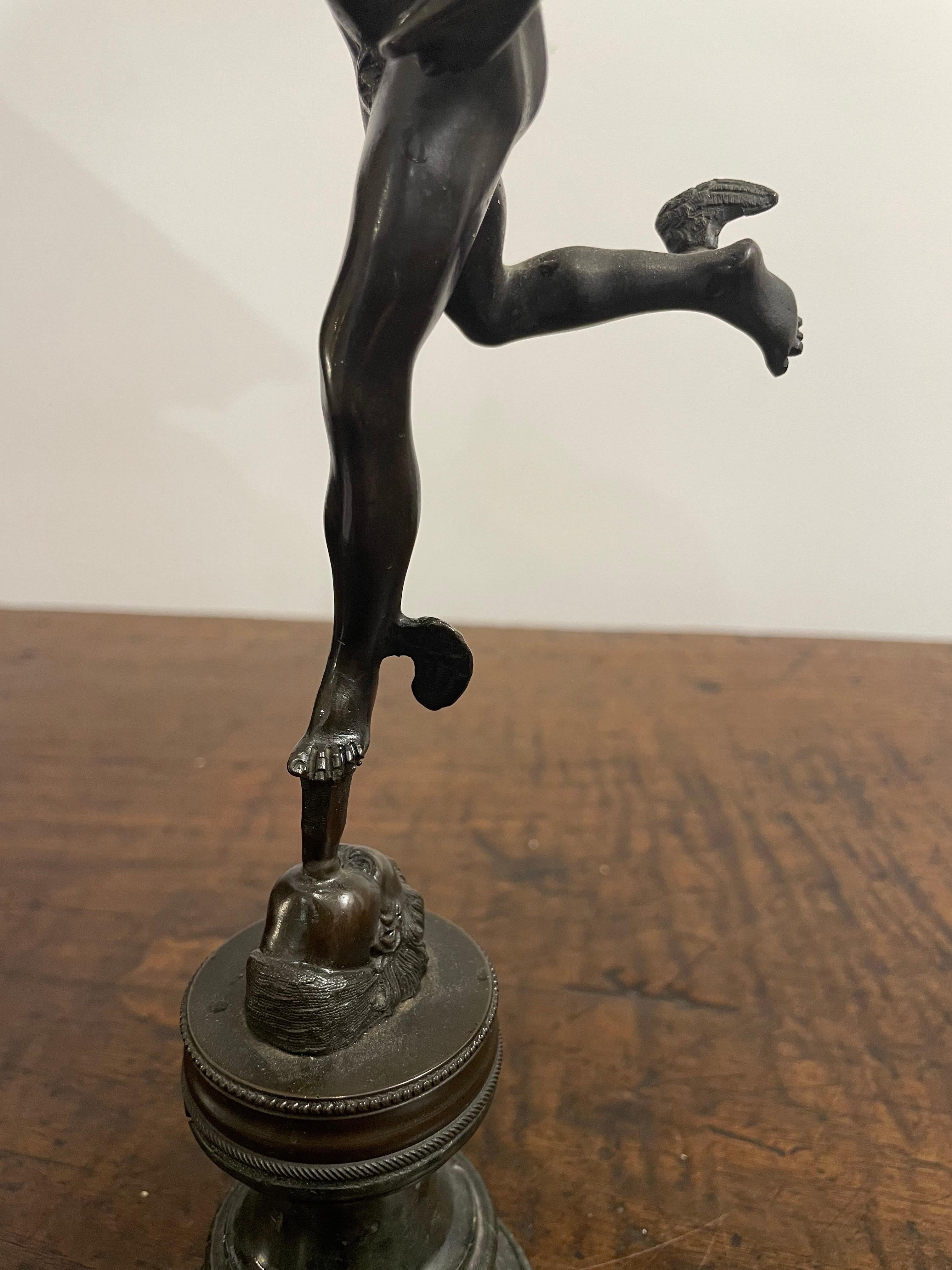 A Patinated Bronze Figure of Mercury, Late 19th Century For Sale 2