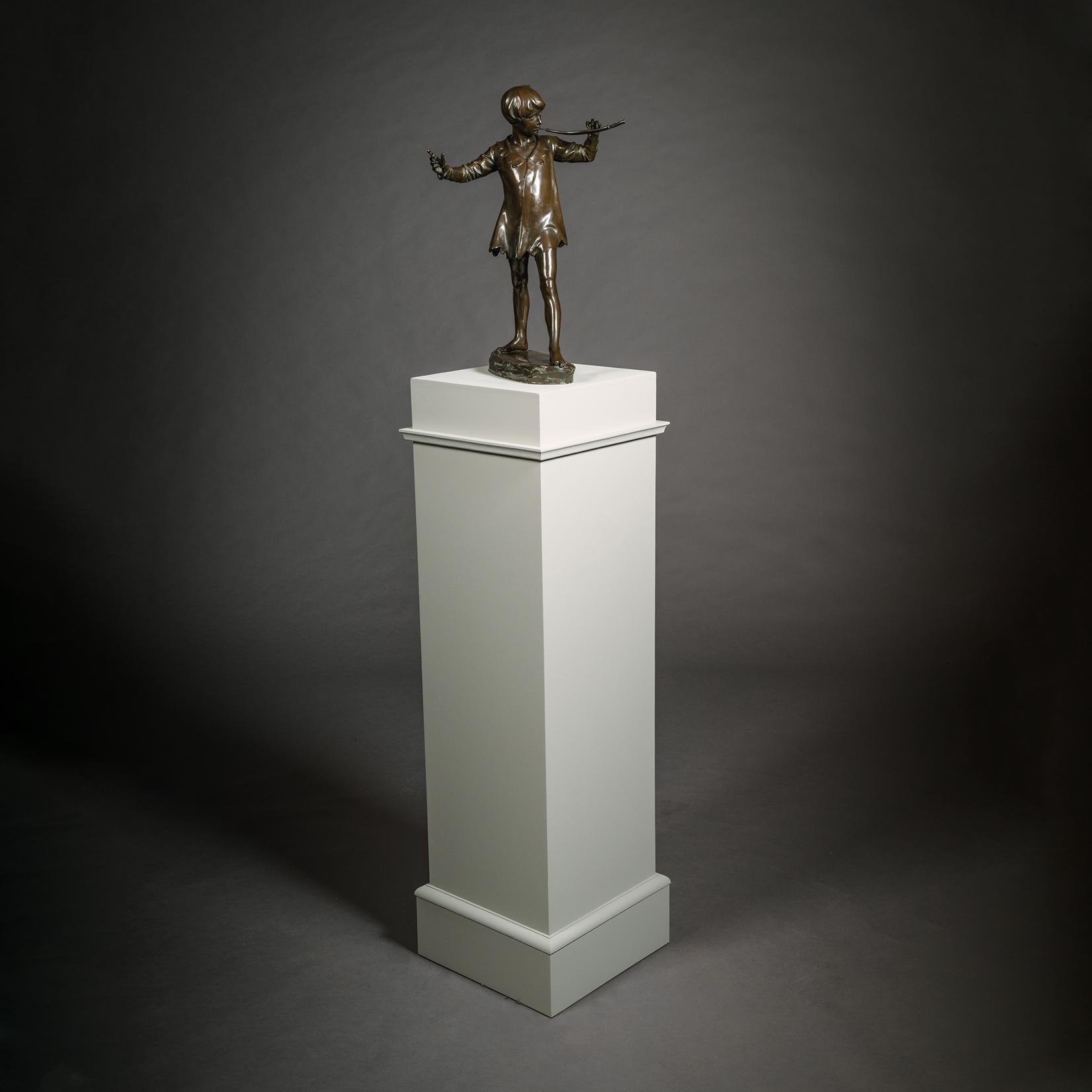 Figura in bronzo patinato di 'Peters Pan', di Sir George James Frampton in vendita 4