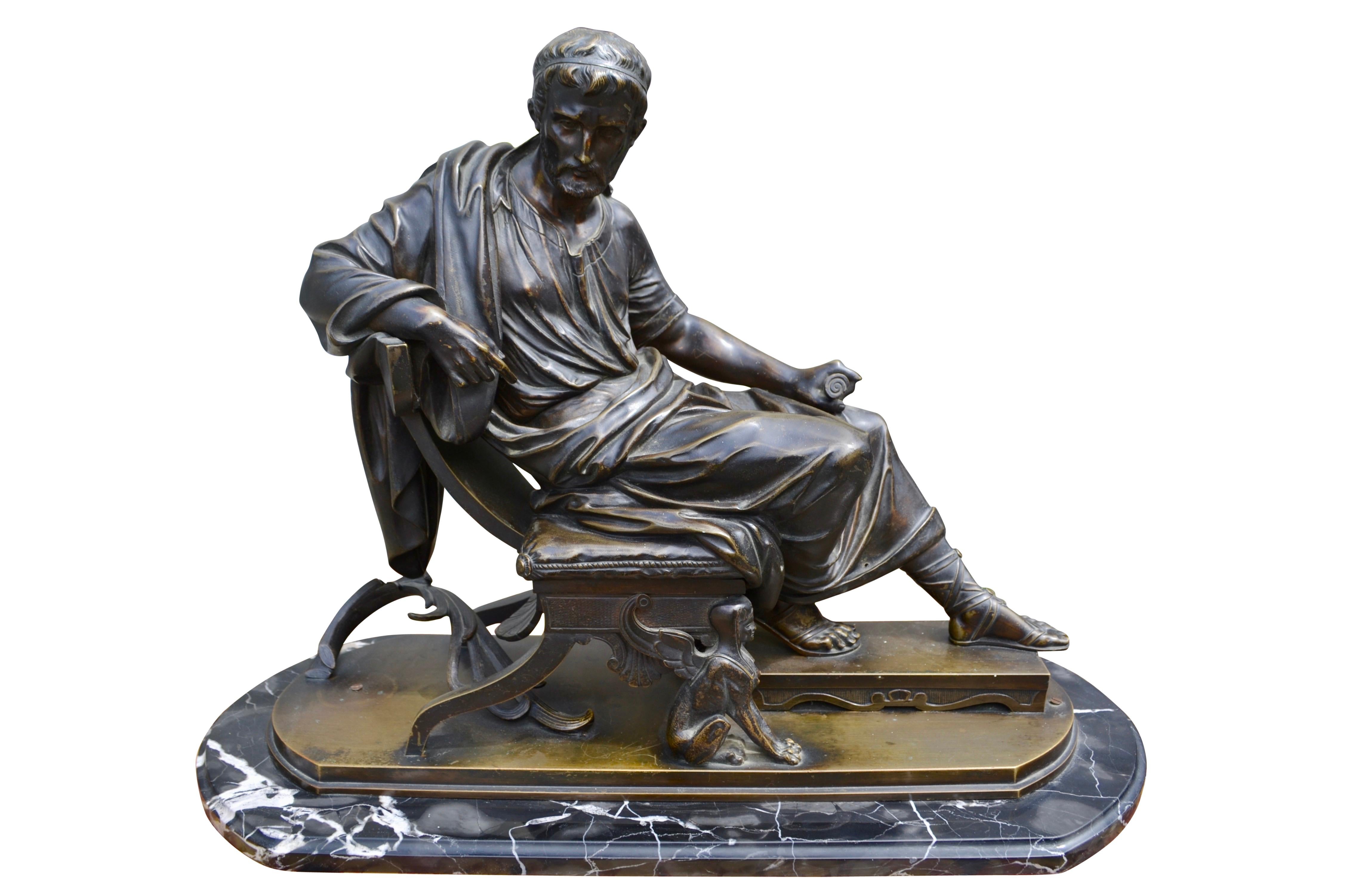 roman philosopher statue