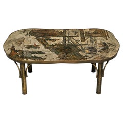 A patinated bronze LaVerne coffee table