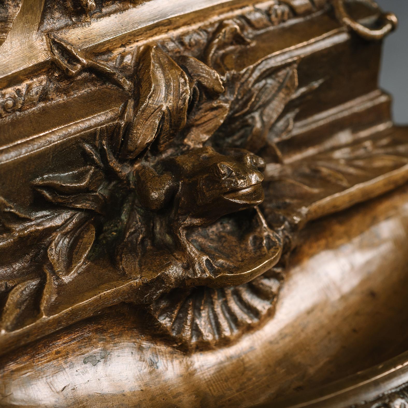 Tintero escultórico de bronce patinado de Jean-Baptiste Carpeaux en venta 1