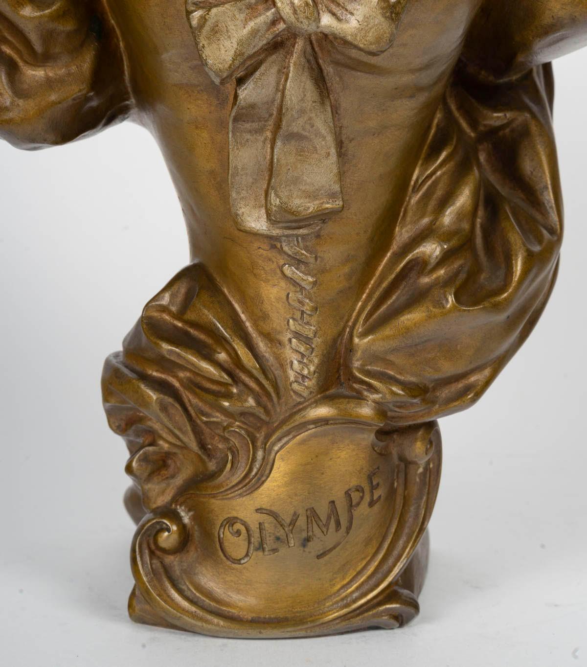 Scultura di donna in bronzo patinato di René Charles Masse, Napoleone III. in vendita 3