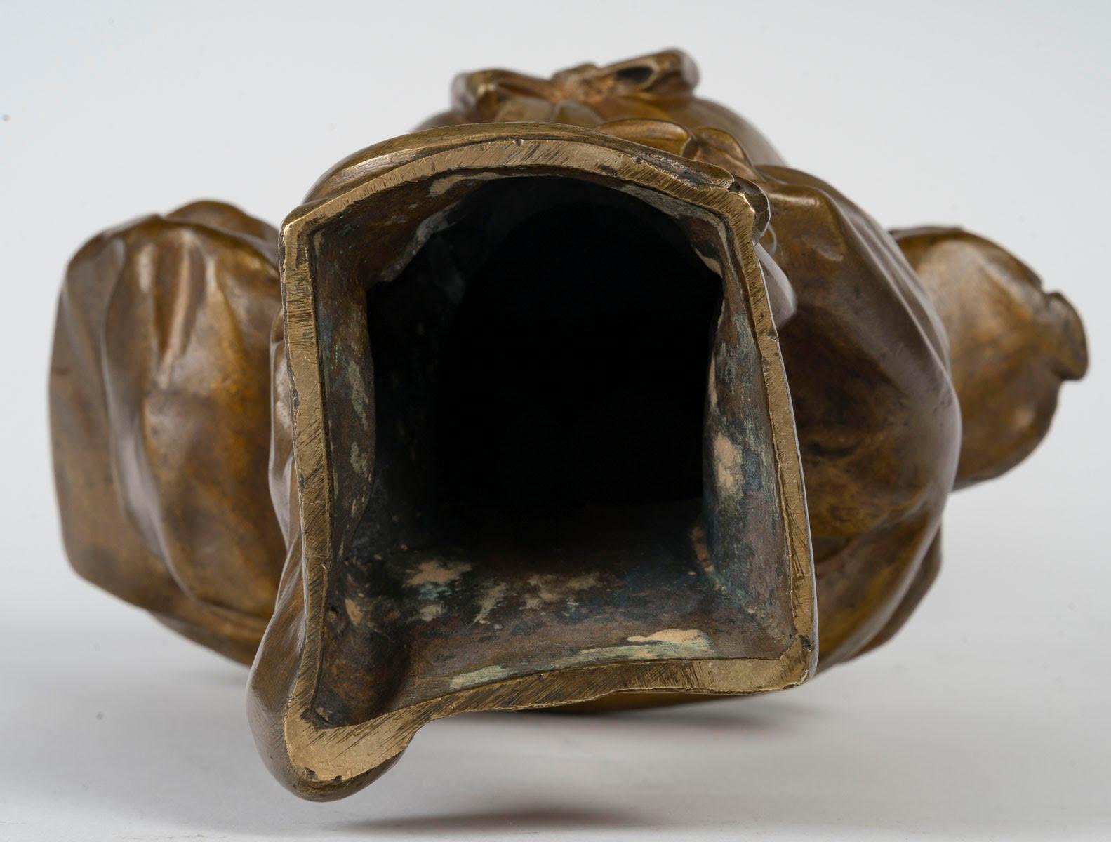 Scultura di donna in bronzo patinato di René Charles Masse, Napoleone III. in vendita 4
