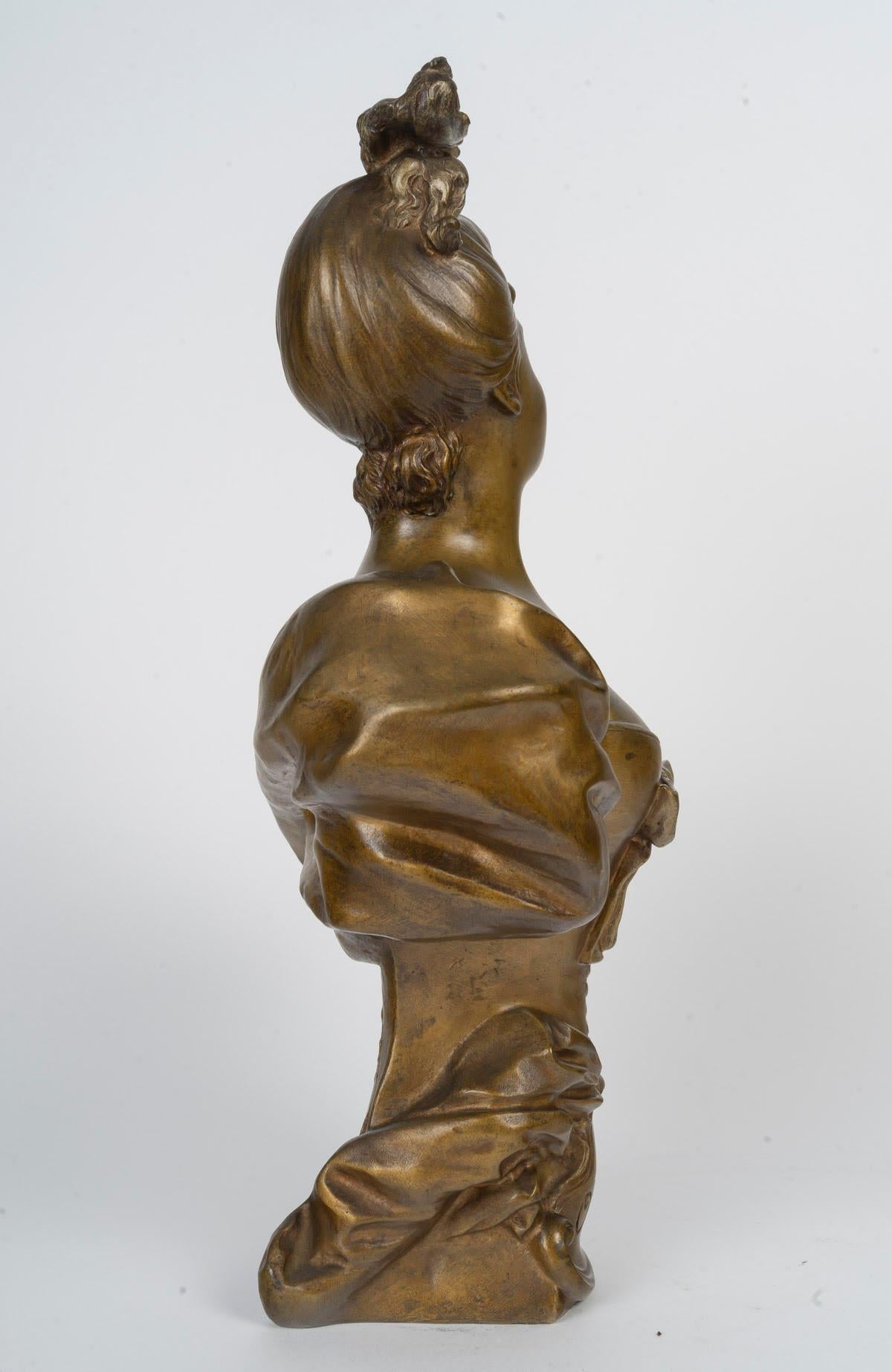 Scultura di donna in bronzo patinato di René Charles Masse, Napoleone III. In condizioni buone in vendita a Saint-Ouen, FR
