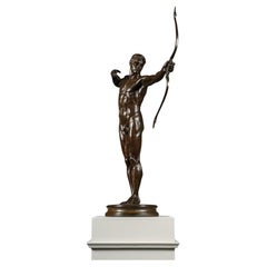 Estatua de bronce patinado de Teucro, por Sir William Hamo Thornycroft