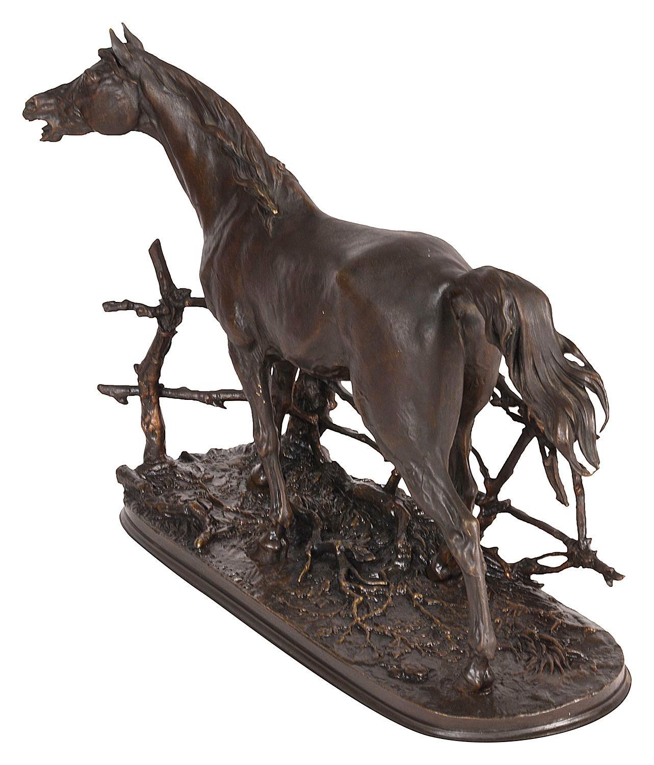 Étude d'un cheval en bronze patiné signée P J Mene Bon état - En vente à Brighton, Sussex