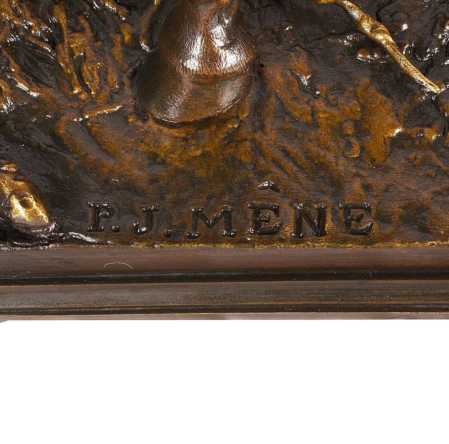 Bronze Étude d'un cheval en bronze patiné signée P J Mene en vente