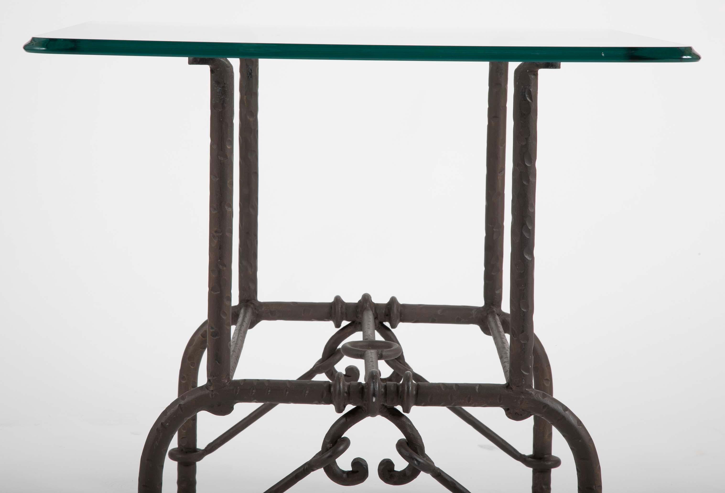 Patinated Steel Side Table in the Style of Giacometti 3