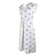 A patriotic embroidered dress dating from the Liberation of France Circa 1945