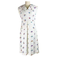 A patriotic embroidered dress dating from the Liberation of France Circa 1945