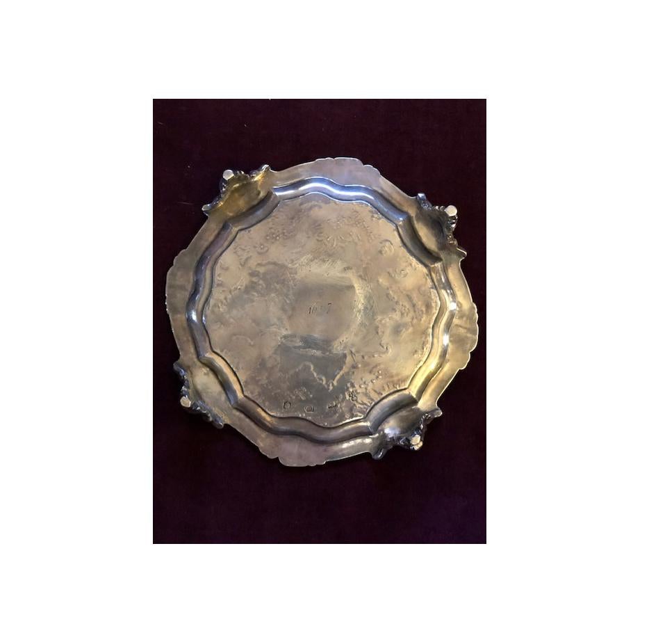 English Paul de Lamerie Silver Salver