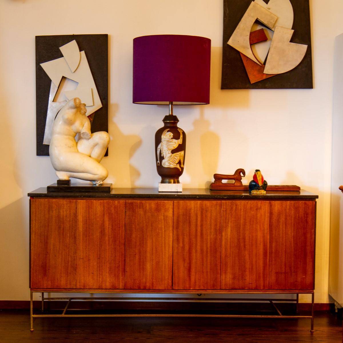 Other Paul McCobb Designed Cabinet with a Marble Top, 1950s