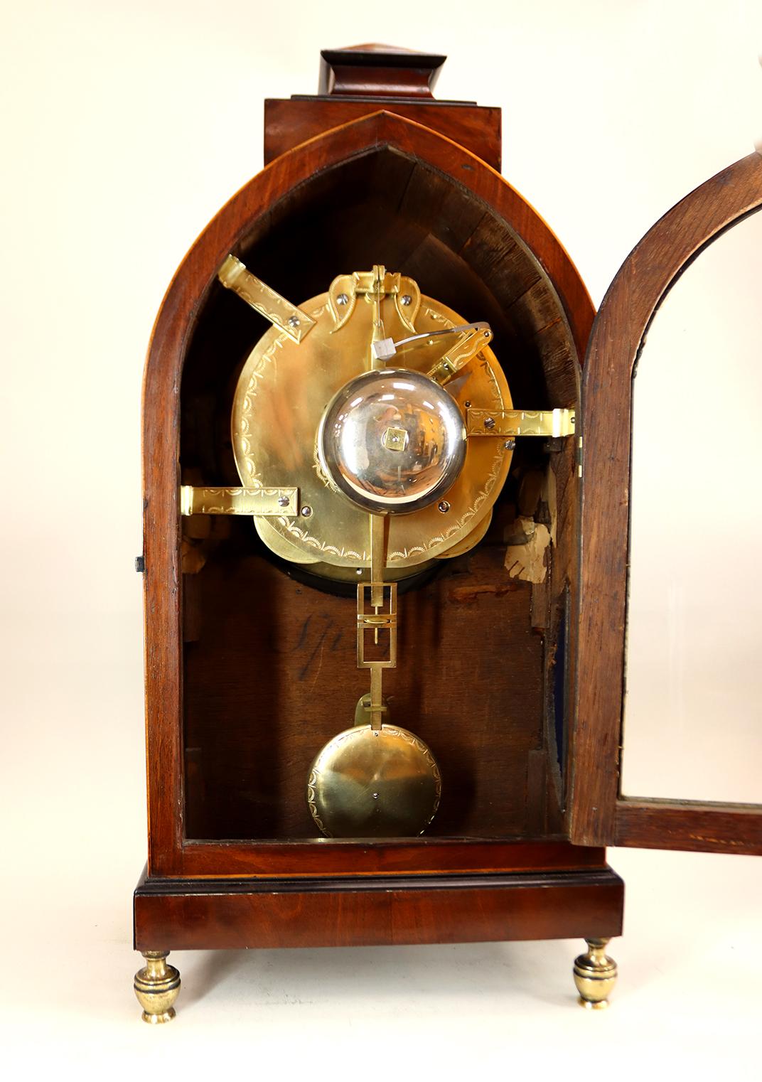 A Paul Philip Barraud Bracket Clock in the manner of Thomas Hope In Good Condition For Sale In Amersham, GB