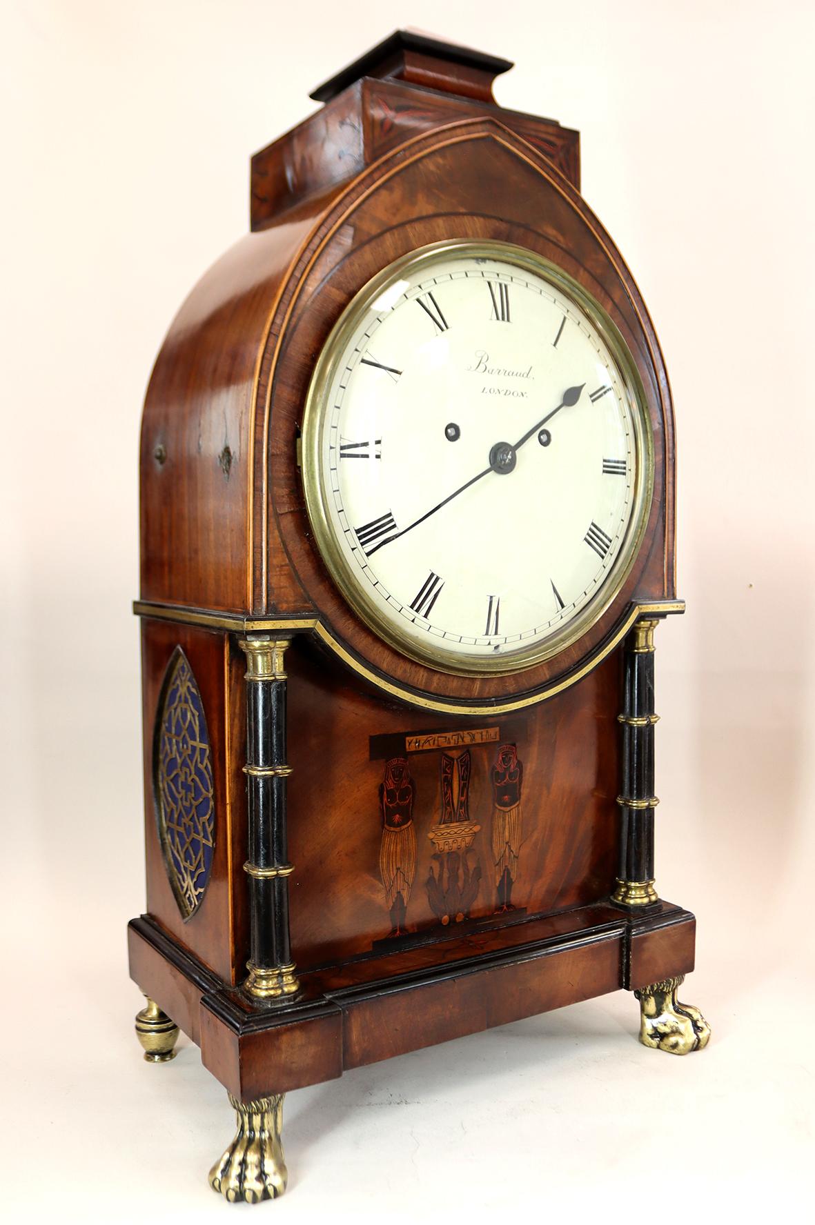 Brass A Paul Philip Barraud Bracket Clock in the manner of Thomas Hope For Sale