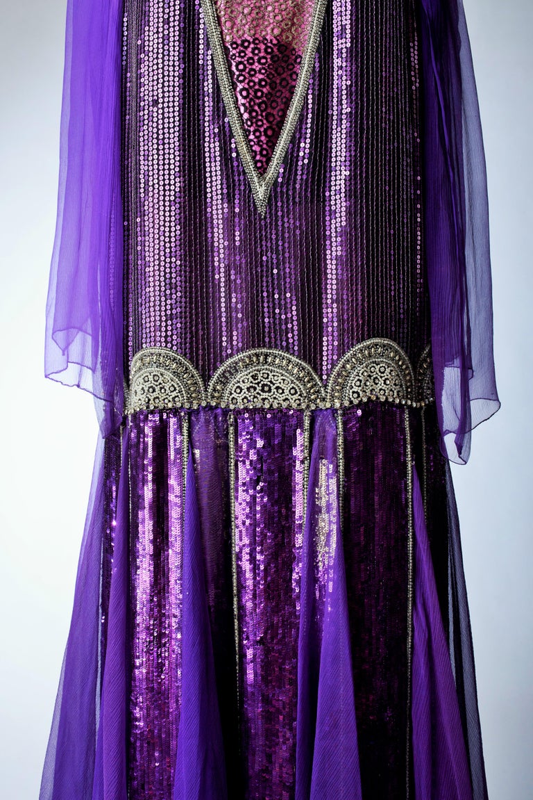 A Paul Poiret Ball Gown in Sequined Silk Crepe and Satin - France Circa  1925 at 1stDibs | poiret dress, paul poiret famous designs, paul poiret  dresses