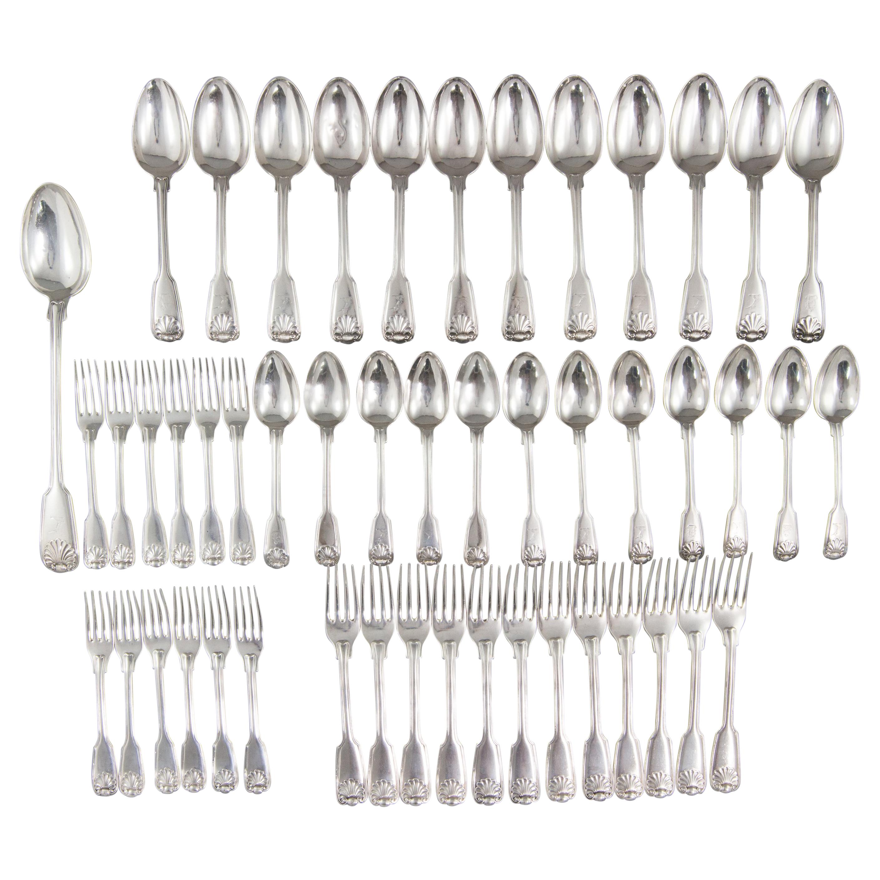A Paul Storr Silver 12 Place Canteen