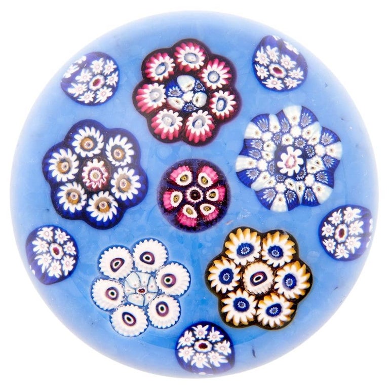 Paul Ysart Rondel Millefiori Paperweight, circa 1930s For Sale at 1stDibs