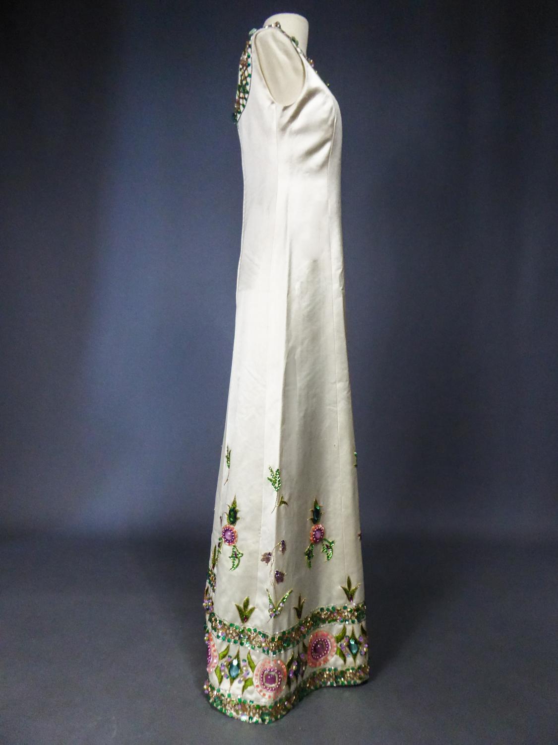 A Paulette Buraud Spangled and Embroidered French Ceremony Dress Circa 1968 6