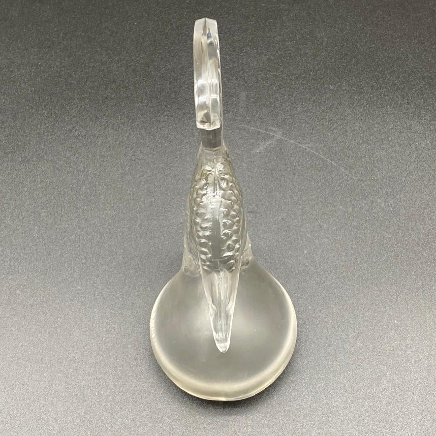 Peacock Head Mascot by R.Lalique in Glass 5